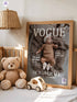 Baby Fashion Magazine Poster, Personalized Baby Canvas with Photo & Text, Custom Newborn Keepsake, Nursery Wall Art with QR MemoryVault
